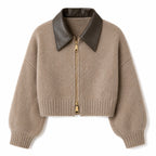 Fitted Knit Bomber Jacket
