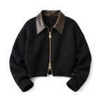 Fitted Knit Bomber Jacket