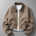 Fitted Knit Bomber Jacket