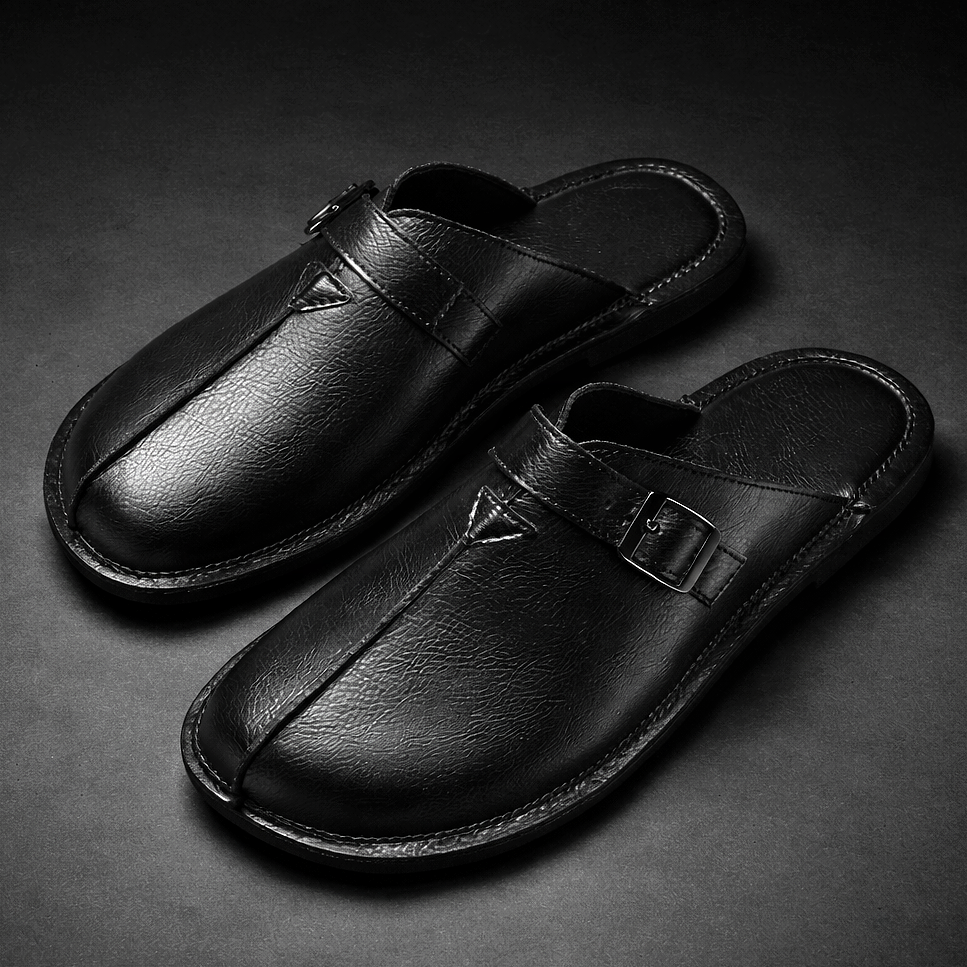 Genuine Leather Comfort Slide