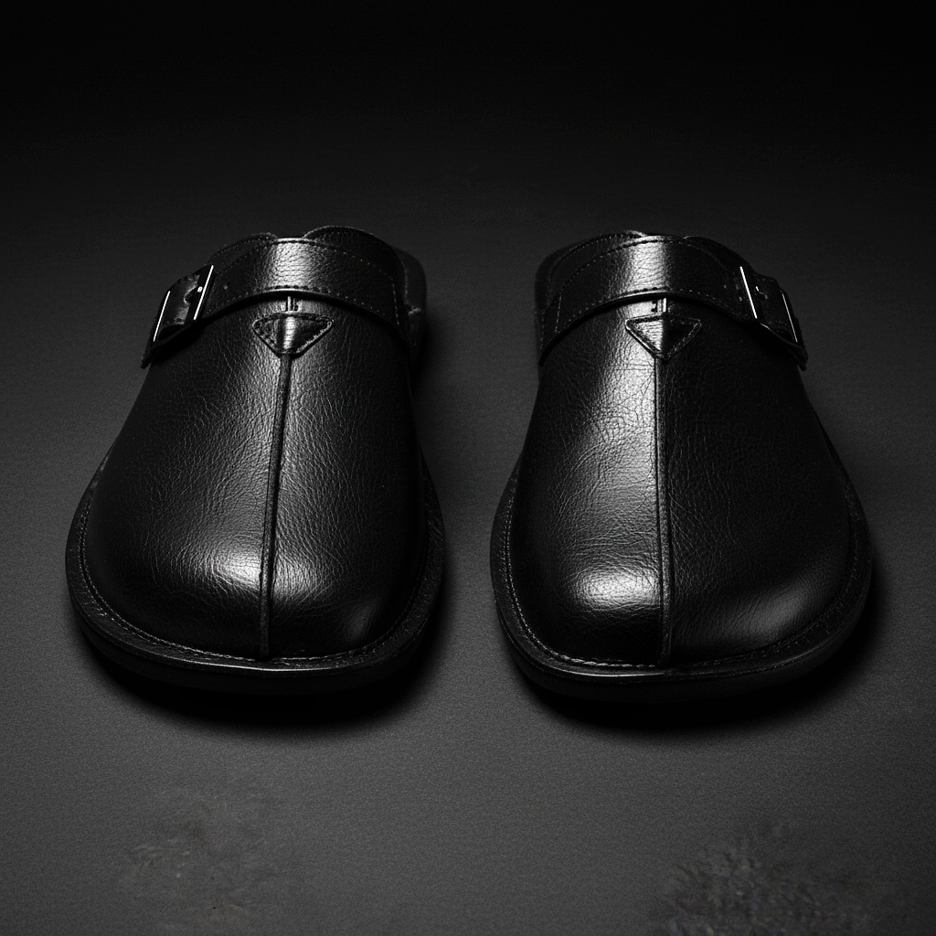 Genuine Leather Comfort Slide