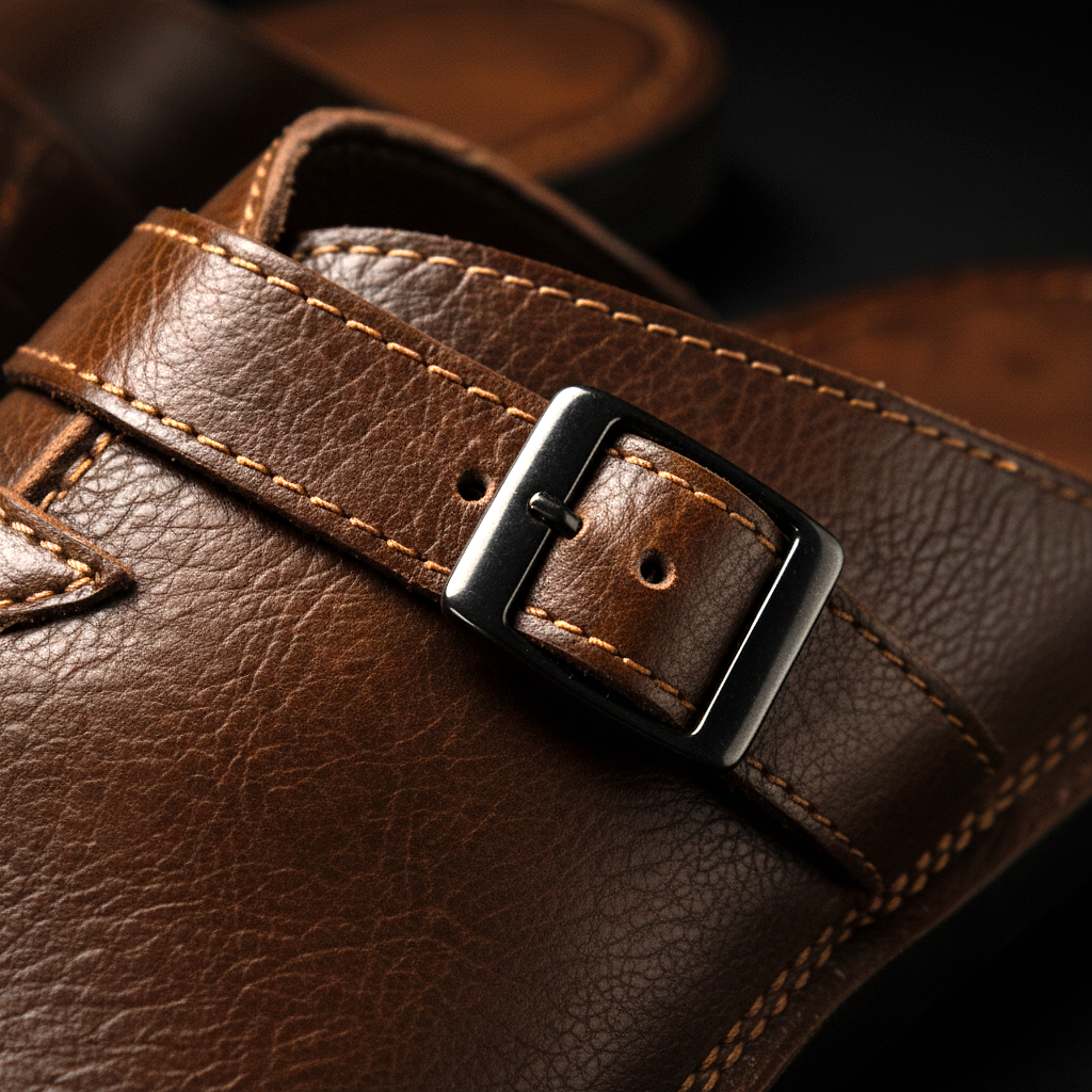 Genuine Leather Comfort Slide