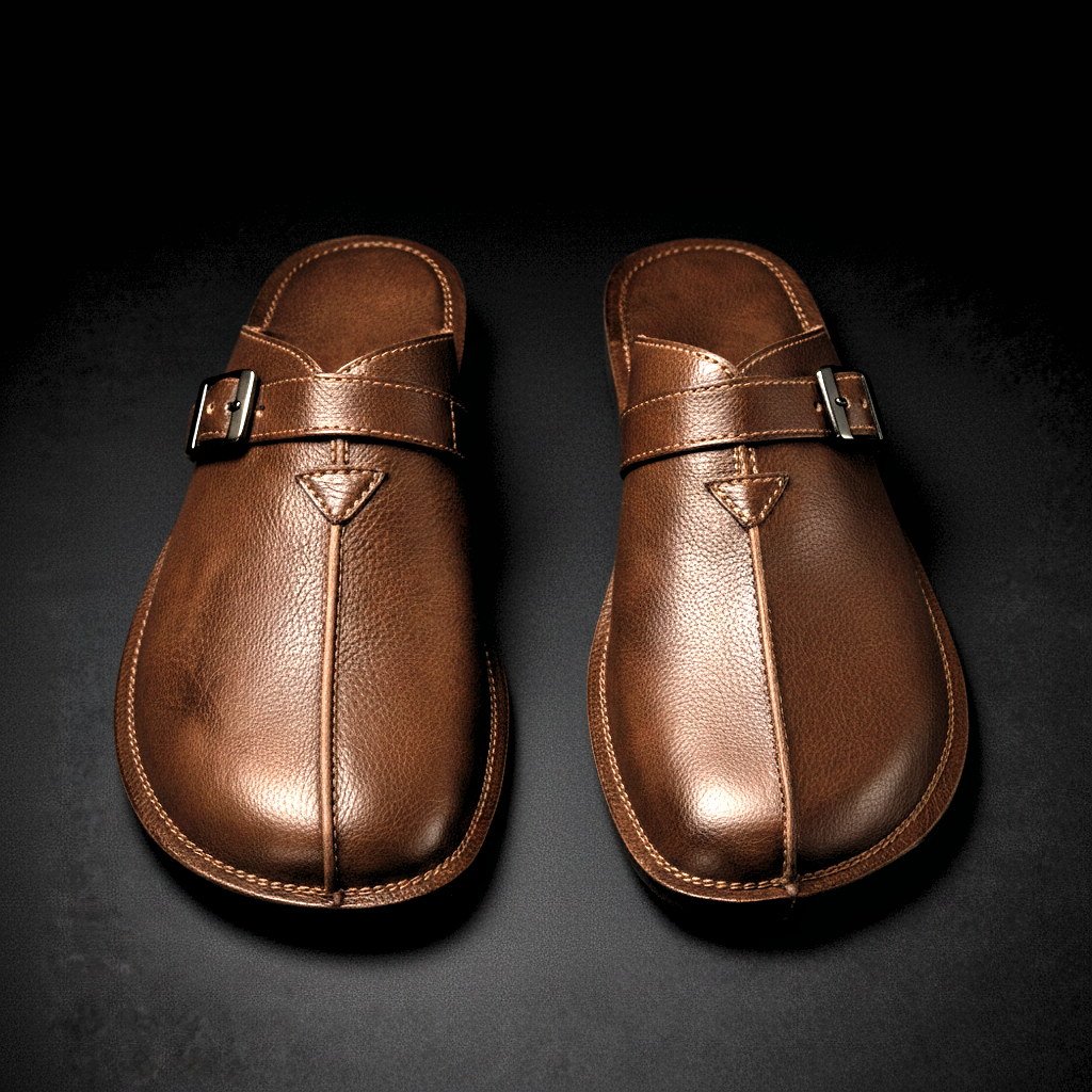 Genuine Leather Comfort Slide