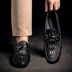 Men's Crocodile Slip-On Loafers